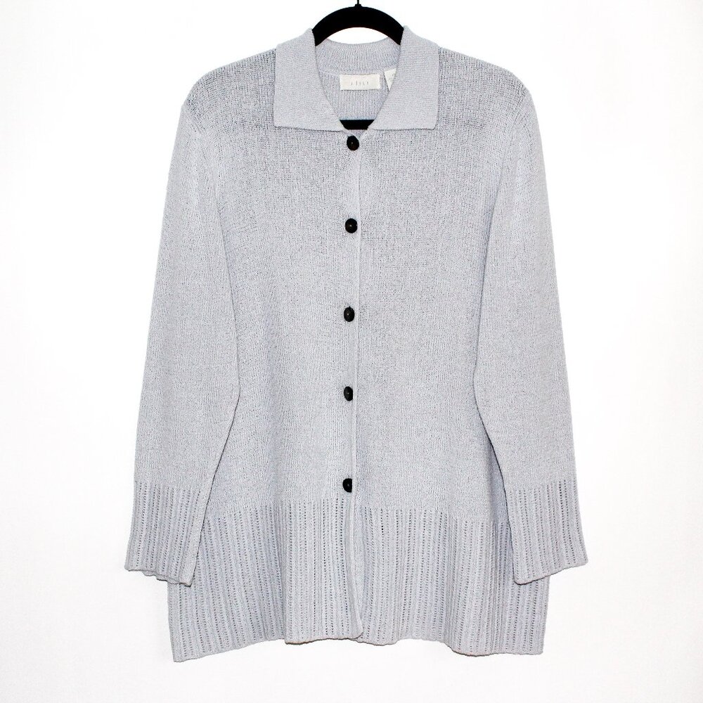 Vintage 90s J. Jill Oversized Collared Cardigan Sweater